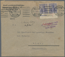 Deutsches Reich - Germania: 1915, 20 Pfg. Dunkelviolettblau, Unten UNGEZÄHNTES Paar Auf Bedarfs-Orts - Unused Stamps