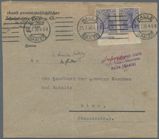 Deutsches Reich - Germania: 1915, 20 Pfg. Dunkelviolettblau, Unten UNGEZÄHNTES Paar Auf Bedarfs-Orts - Ungebraucht