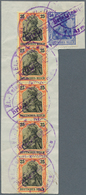 Deutsches Reich - Germania: 1915, 25 (Pf) Germania Orange/braunschwarz Auf Mattgelb, Kriegsdruck Sch - Neufs