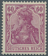 Deutsches Reich - Germania: 1911, Freimarke Germania 60 (Pf) Friedensdruck In Dunkelrötlichlila, Ein - Neufs