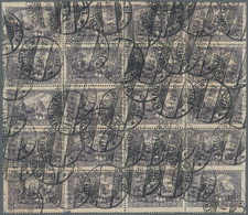 Deutsches Reich - Germania: 1918, 3 Mark Kriegsdruck Im Kompletten 20-er-Bogen (ohne Ränder) Sauber - Unused Stamps
