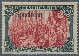 Deutsches Reich - Germania: 1905, 5 M. Grünschwarz/dunkelkarmin, Friedensdruck Mit Mittelstück Gelbl - Unused Stamps