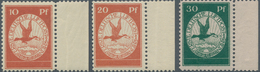 Deutsches Reich - Germania: 1912, "Flugpostmarken" (Taube Mit Brief), Ungefalteter Luxus-linker Seit - Ungebraucht