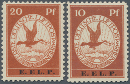 Deutsches Reich - Germania: 1912, 10 Pfg. Und 20 Pfg. E. EL. P., Ungebrauchte Originalmarken Mit Ech - Ungebraucht