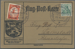 Deutsches Reich - Germania: 1912, Flugpostmarken 10 Und 20 Pf. E.EL.P. Je Mit Zusatzfrankatur Auf En - Unused Stamps