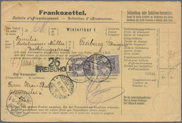 Deutsches Reich - Inflation: 1920, DR 2x 15 Pfg. Als Senkrechtes Paar Auf Amtlichem Franco-Zettel Mi - Covers & Documents