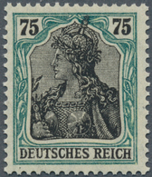 Deutsches Reich - Inflation: 1918, Germania 75 Pf. Mit Rahmen Hellblaugrün, Matt Glänzend (ehemals M - Lettres & Documents