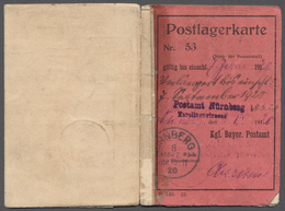 Deutsches Reich - Inflation: 1920/29, POSTLAGERKARTE, Ausgestellt Am 8.3.1920, Mit Stpl. K1 NÜRNBERG - Covers & Documents