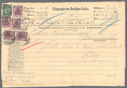 Deutsches Reich - Inflation: 1922, INLANDS-TELEGRAMM MIT BEZAHLTER RÜCKANTWORT, Wortgebühr 1,50 M. F - Lettres & Documents