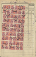Deutsches Reich - Inflation: 1920/1921, 60 X 1 1/4 M Orangerot/karminlila Germania, Wz.1, Zusammen M - Briefe U. Dokumente