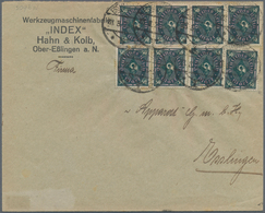 Deutsches Reich - Inflation: 1922, 50 M. Posthorn, Walzendruck In Schwarzgraugrün/lebhaftbraunpurpur - Lettres & Documents