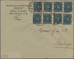 Deutsches Reich - Inflation: 1922, 50 M. Posthorn, Walzendruck In Schwarzgraugrün/lebhaftbraunpurpur - Covers & Documents