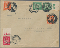 Deutsches Reich - Inflation: 1922, Flugpostmarke 60 Pf Dunkellilarot (Farbe B) Als Oberrandstück Mit - Briefe U. Dokumente