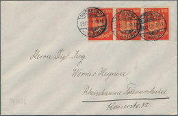 Deutsches Reich - Inflation: 1922, Fernbrief Ab "RHÖNDORF (RHEIN) 23.12.22" Mit Waagerechtem 3-er-St - Lettres & Documents