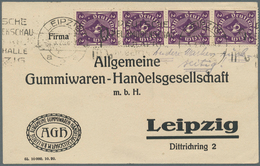 Deutsches Reich - Inflation: 1922, 2 M. Posthorn Dunkelviolett, 10 Stück Vorder- Und Rückseitig Auf - Lettres & Documents