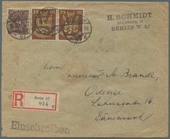 Deutsches Reich - Inflation: 1922, 30 Mark Braun, 16 Marken Voder- Und Rückseitig In Mischfrankatur - Lettres & Documents