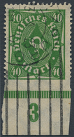 Deutsches Reich - Inflation: 1922, 40 Mk Posthorn Unten Ungezähnt, Vollständiges Unterrandstück Mit - Lettres & Documents