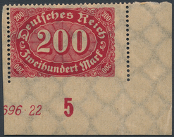 Deutsches Reich - Inflation: 1922, 200 Mk Queroffset Unten Ungezähnt, Ungebrauchte Rechte Untere Bog - Lettres & Documents