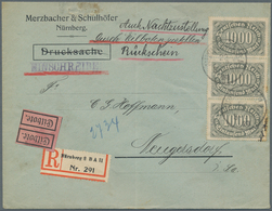 Deutsches Reich - Inflation: 1923, 1000 Reichsmark (vs. Senkrechter 3er-Streifen, Rs. Senkrechter 2e - Briefe U. Dokumente