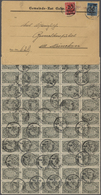 Deutsches Reich - Inflation: 1923, 1000 M. Ziffer Im Kompletten Bogen Mit 50 Werten Und Unterränder - Briefe U. Dokumente