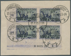 Deutsches Reich - Inflation: 1923, Kompletter Satz "Rhein- Und Ruhrhilfe" Als Viererblöcke Auf Drei - Lettres & Documents