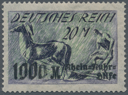 Deutsches Reich - Inflation: 1923, 20 + 1000 M. Rhein- Und Ruhrhilfe Mit Kopfstehendem Unterdruck, P - Lettres & Documents