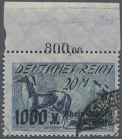 Deutsches Reich - Inflation: 1923, 20 M. + 1000 M. Rhein-und Ruhrhilfe Sauber Gestempelt Mit Oberran - Lettres & Documents