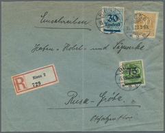 Deutsches Reich - Inflation: 1923, 50 Tsd. Mark "Ziffer Im Kreis" Hellbraunocker Und 75 T 7 300 Mk., - Briefe U. Dokumente