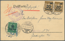 Deutsches Reich - Inflation: 1923, 8 Tausend Auf 30 Pfg. Mit Plattenfehler "8 Kopfstehend" Und Waage - Lettres & Documents