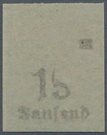 Deutsches Reich - Inflation: 1923, Wertaufdruck "15 Tausend" Von MiNr 279 Auf Grünlichem Makulatur- - Lettres & Documents