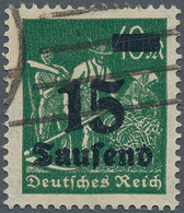 Deutsches Reich - Inflation: 1923, 15 Tsd. Auf 40 M. Schwarzgrün Mit PLATTENFEHLER "d Von Tausend Ob - Briefe U. Dokumente