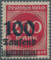 Deutsches Reich - Inflation: 1923, Freimarke: Ziffer Im Kreis 100 Tsd Auf 200 M Lilarot Statt 100 M. - Briefe U. Dokumente