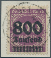 Deutsches Reich - Inflation: 1923, 800 Tausend Auf 100 M. Grauviolett - Postfälschung Zum Schaden De - Briefe U. Dokumente