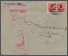 Deutsches Reich - Inflation: 1923, Fern-Brief Per Einschreiben, Mit Angegebener MiF Vorder- Und Rück - Lettres & Documents