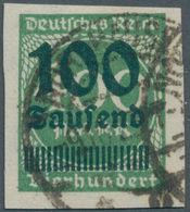 Deutsches Reich - Inflation: 1923, 100 T. Auf 400 Mk Grün, Voll- Bis Breitrandig UNGEZÄHNT, Zeitgere - Briefe U. Dokumente