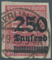 Deutsches Reich - Inflation: 1923, 250 Tsd Auf 500 M. Mittellilarot UNGEZÄHNT, Zeitgerecht Entwertet - Covers & Documents