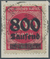 Deutsches Reich - Inflation: 1923, 800 Tausend Auf 200 M. Lilarot - Postfälschung Zum Schaden Der Po - Lettres & Documents