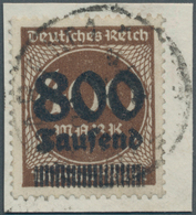 Deutsches Reich - Inflation: 1923, 800 Tausend Auf 400 M. Dunkelorangebraun - Postfälschung Zum Scha - Briefe U. Dokumente
