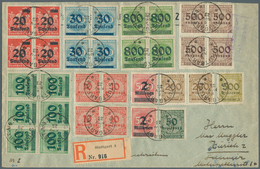 Deutsches Reich - Inflation: 1923, 800 Tausend Auf 500 M. Im Viererblock Mit Portogerechter Zufranka - Briefe U. Dokumente