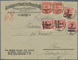 Deutsches Reich - Inflation: 1923, Rohrpost Hochinflation: Firmen-Ortsbrief Ab SW61 Vom 23.10.23 6:- - Briefe U. Dokumente