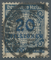 Deutsches Reich - Inflation: 20 Millionen In Walzendruck In Farbe Schwarzgrauultramarin Mit Stempel - Lettres & Documents
