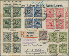 Deutsches Reich - Inflation: 1923 (6.!!.), Korbdeckel-Frankatur Auf Einschreibebrief Mit 50 Mill., 2 - Lettres & Documents