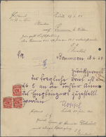 Deutsches Reich - Weimar: 1923, 10 Pfg. Rentenpfennig (3) Mit Stempel "HÖRDE 20.6.24" Innen Auf Lauf - Unused Stamps