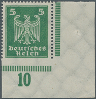 Deutsches Reich - Weimar: 1934, 5 Pfg. Grün "Reichsadler", Unten Ungezähntes Eckrandstück Von Der Re - Neufs