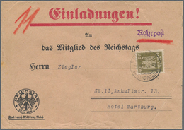 Deutsches Reich - Weimar: 1926. Vordruckbrief "Reichstag Büro - An Das Mitglied Des Reichstags ..." - Unused Stamps