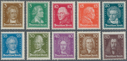 Deutsches Reich - Weimar: 1926-27 'Köpfe', Satz Von 10 Postfrischen Werten Mit Allen Spitzen, Es Feh - Unused Stamps