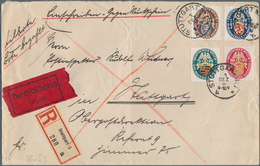 Deutsches Reich - Weimar: 1926, Nothilfe Komplett Auf Portogerechtem Orts-R-Brief Gegen Rückschein P - Unused Stamps
