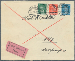 Deutsches Reich - Weimar: 1927, I.A.A., Kompletter Satz Als Exakt Portogerechte Frankatur Auf Orts-E - Unused Stamps