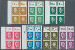 Deutsches Reich - Weimar: 1928, Freimarken : Reichspräsidenten, 4 Werte Im Echrandviererblock Walzen - Unused Stamps