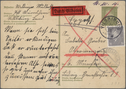 Deutsches Reich - Weimar: 1933, Ganzsachenkarte 6 Pfg. Ebert Mit Zusatzfrankatur Von Insgesamt 80 Pf - Neufs